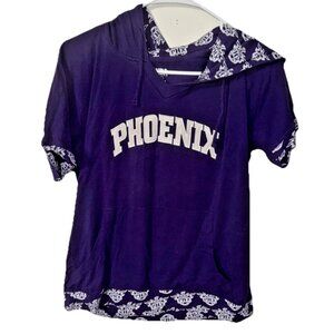 NBA Phoenix Suns Purple Short Sleeve Hoodie Size Large
